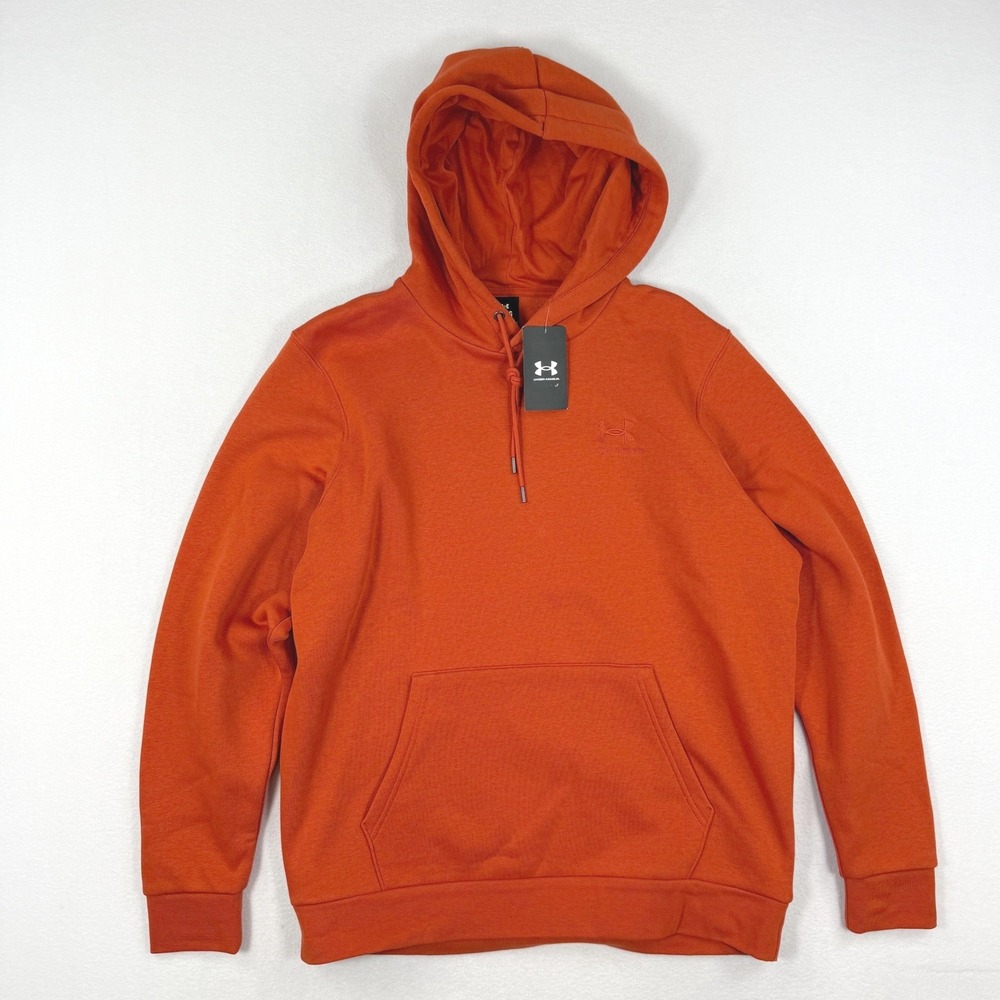 Under Armour Icon Fleece Hoodie‎ Surplus Orange Mens Size XL NEW